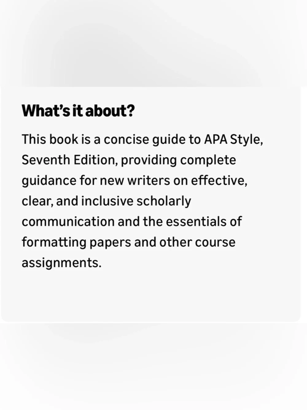 NEW Concise Guide to APA Style Spiral Notebook 7th Edition